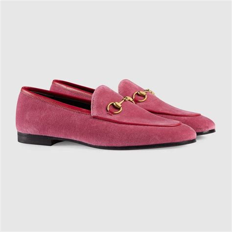 gucci pink velvet loafers|gucci jordaan velvet loafer.